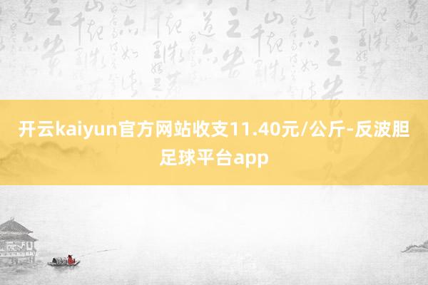 开云kaiyun官方网站收支11.40元/公斤-反波胆足球平台app