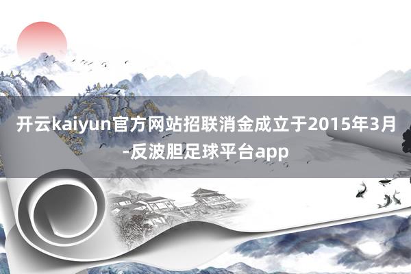 开云kaiyun官方网站招联消金成立于2015年3月-反波胆足球平台app