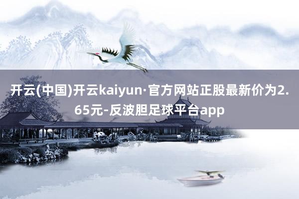 开云(中国)开云kaiyun·官方网站正股最新价为2.65元-反波胆足球平台app