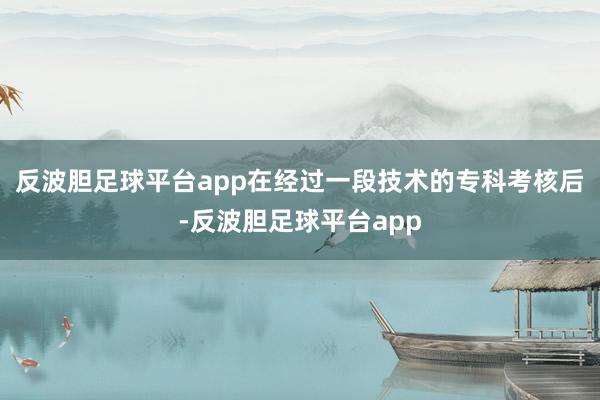 反波胆足球平台app在经过一段技术的专科考核后-反波胆足球平台app