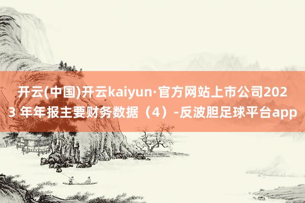 开云(中国)开云kaiyun·官方网站上市公司2023 年年报主要财务数据（4）-反波胆足球平台app