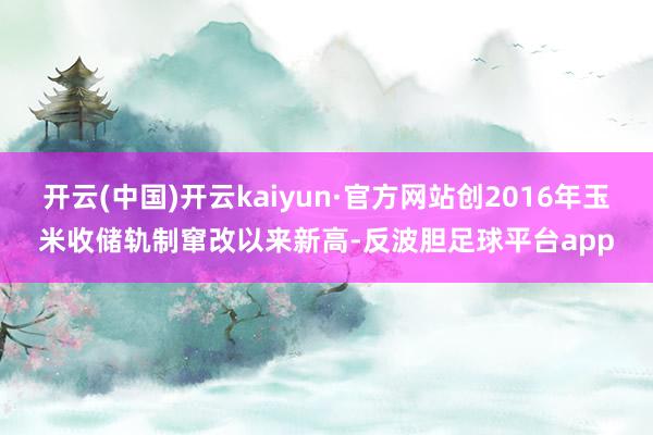 开云(中国)开云kaiyun·官方网站创2016年玉米收储轨制窜改以来新高-反波胆足球平台app