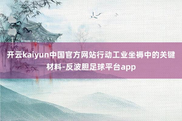 开云kaiyun中国官方网站行动工业坐褥中的关键材料-反波胆足球平台app