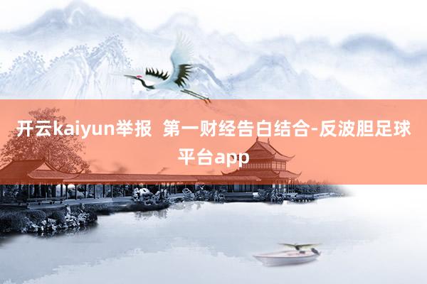 开云kaiyun举报  第一财经告白结合-反波胆足球平台app