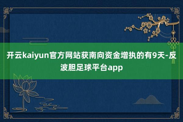 开云kaiyun官方网站获南向资金增执的有9天-反波胆足球平台app