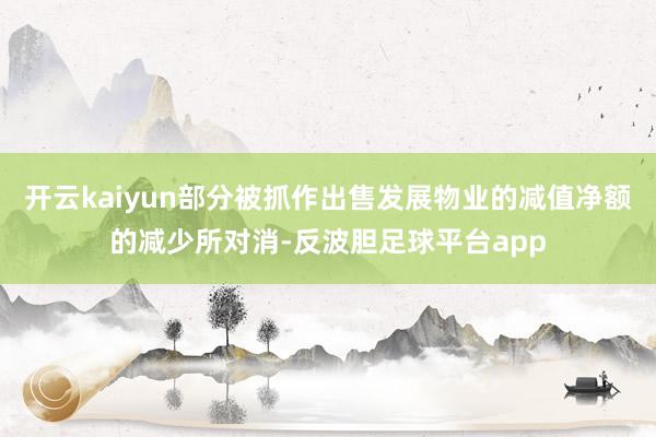 开云kaiyun部分被抓作出售发展物业的减值净额的减少所对消-反波胆足球平台app