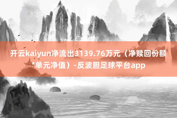 开云kaiyun净流出3139.76万元（净赎回份额*单元净值）-反波胆足球平台app