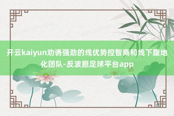 开云kaiyun劝诱强劲的线优势控智商和线下腹地化团队-反波胆足球平台app