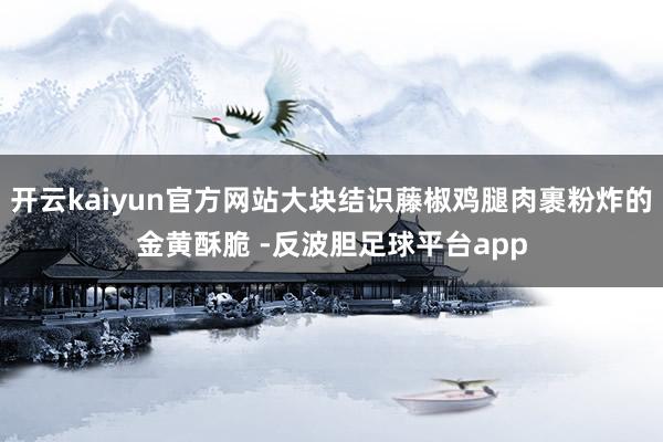 开云kaiyun官方网站大块结识藤椒鸡腿肉裹粉炸的金黄酥脆 -反波胆足球平台app