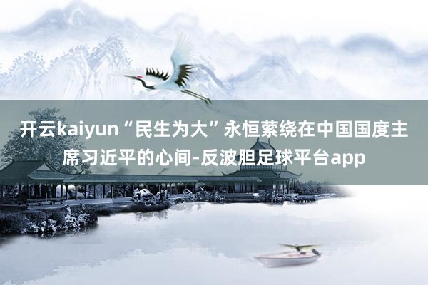 开云kaiyun“民生为大”永恒萦绕在中国国度主席习近平的心间-反波胆足球平台app