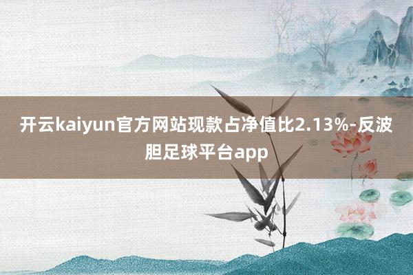 开云kaiyun官方网站现款占净值比2.13%-反波胆足球平台app