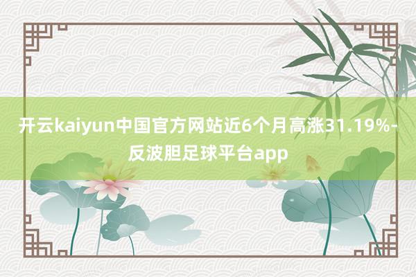 开云kaiyun中国官方网站近6个月高涨31.19%-反波胆足球平台app