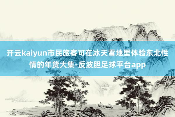 开云kaiyun市民旅客可在冰天雪地里体验东北性情的年货大集-反波胆足球平台app