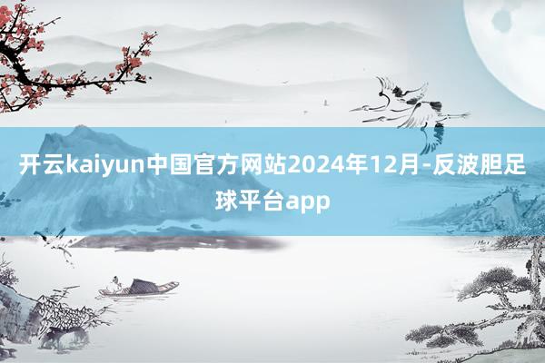 开云kaiyun中国官方网站　　2024年12月-反波胆足球平台app